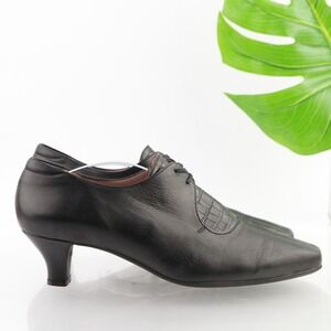 Beautifeel Womens Jennifer Oxfords Pumps Size 41 10 Black Leather Lace Up Shoes